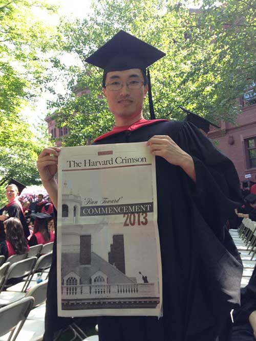2002届毕业生任鸿鸽被哈佛大学录取并获得学费全额奖学金