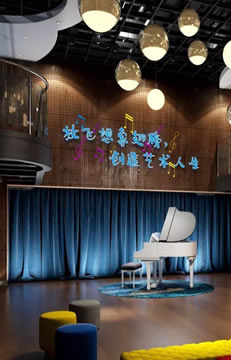 北京明诚外国语学校音乐室