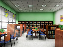 博格思加州学校的图书馆
