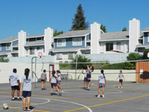 美国加州南麓私立学校篮球场