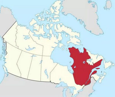 加拿大魁北克省地图